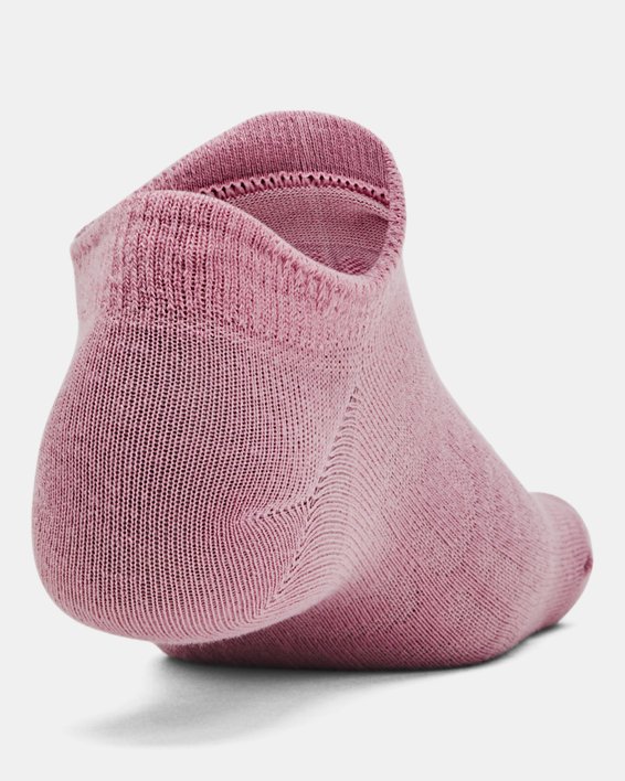 Unisex UA Essential 6-Pack No-Show Socks in Pink image number 2